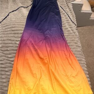 Gradient Maxi Dress in Purple and Orange
